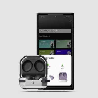 VRS Design Galaxy Buds 2 PRO / Buds 2 / Pro / Live Case Active - Light Silver